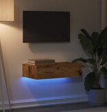 VidaXL Tv-meubel met LED-verlichting 60x35x15,5 cm oud houtkleurig