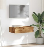 VidaXL Tv-meubel met LED-verlichting 60x35x15,5 cm oud houtkleurig