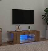 VidaXL Tv-meubel met LED 90x39x30 cm bewerkt hout artisanaal eiken