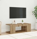 VidaXL Tv-meubel met LED 90x39x30 cm bewerkt hout artisanaal eiken