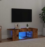 VidaXL Tv-meubel met LED 90x39x30 cm bewerkt hout oud hout