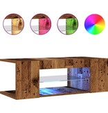 VidaXL Tv-meubel met LED 90x39x30 cm bewerkt hout oud hout
