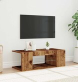 VidaXL Tv-meubel met LED 90x39x30 cm bewerkt hout oud hout