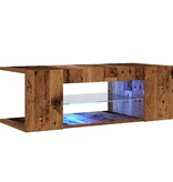 VidaXL Tv-meubel met LED 90x39x30 cm bewerkt hout oud hout