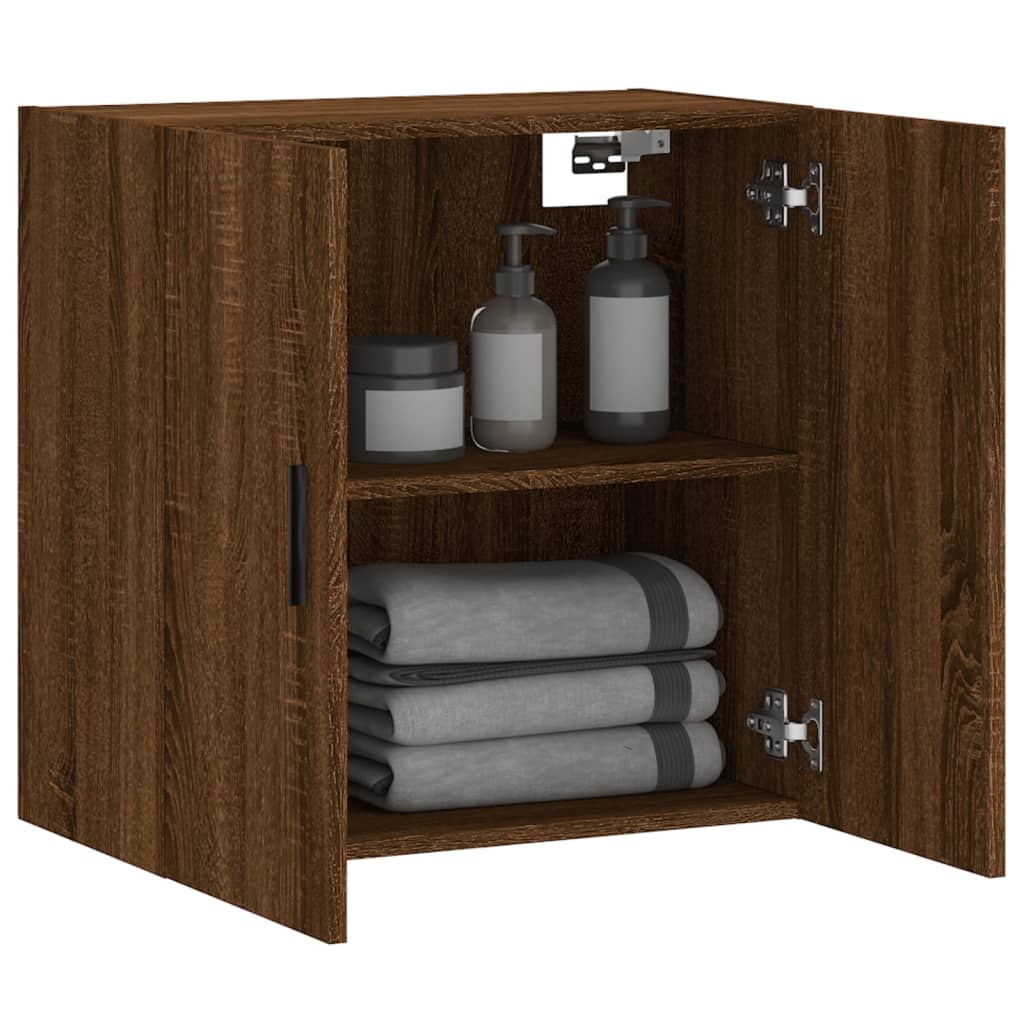 VidaXL Wandkast 60x31x60 cm bewerkt hout bruin eikenkleur