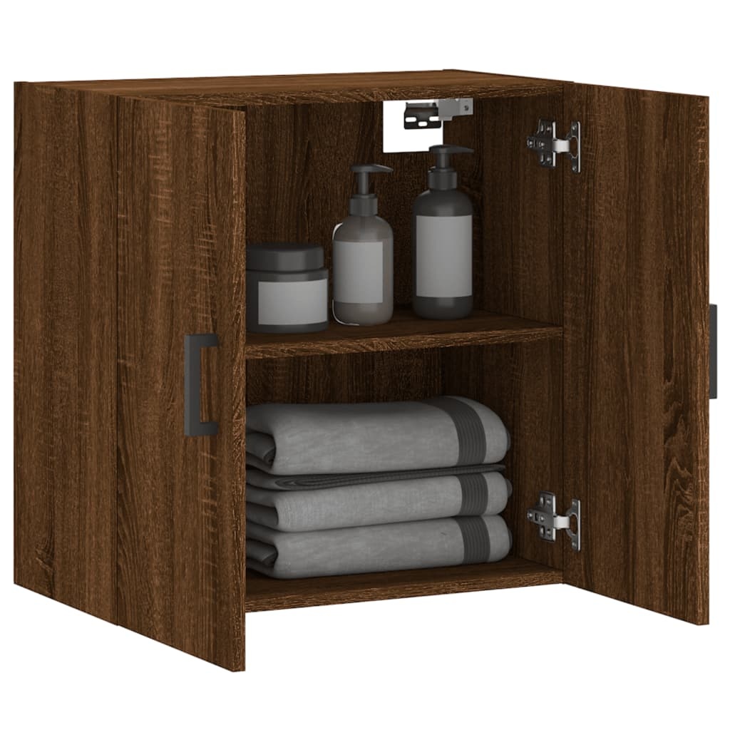 VidaXL Wandkast 60x31x60 cm bewerkt hout bruin eikenkleur