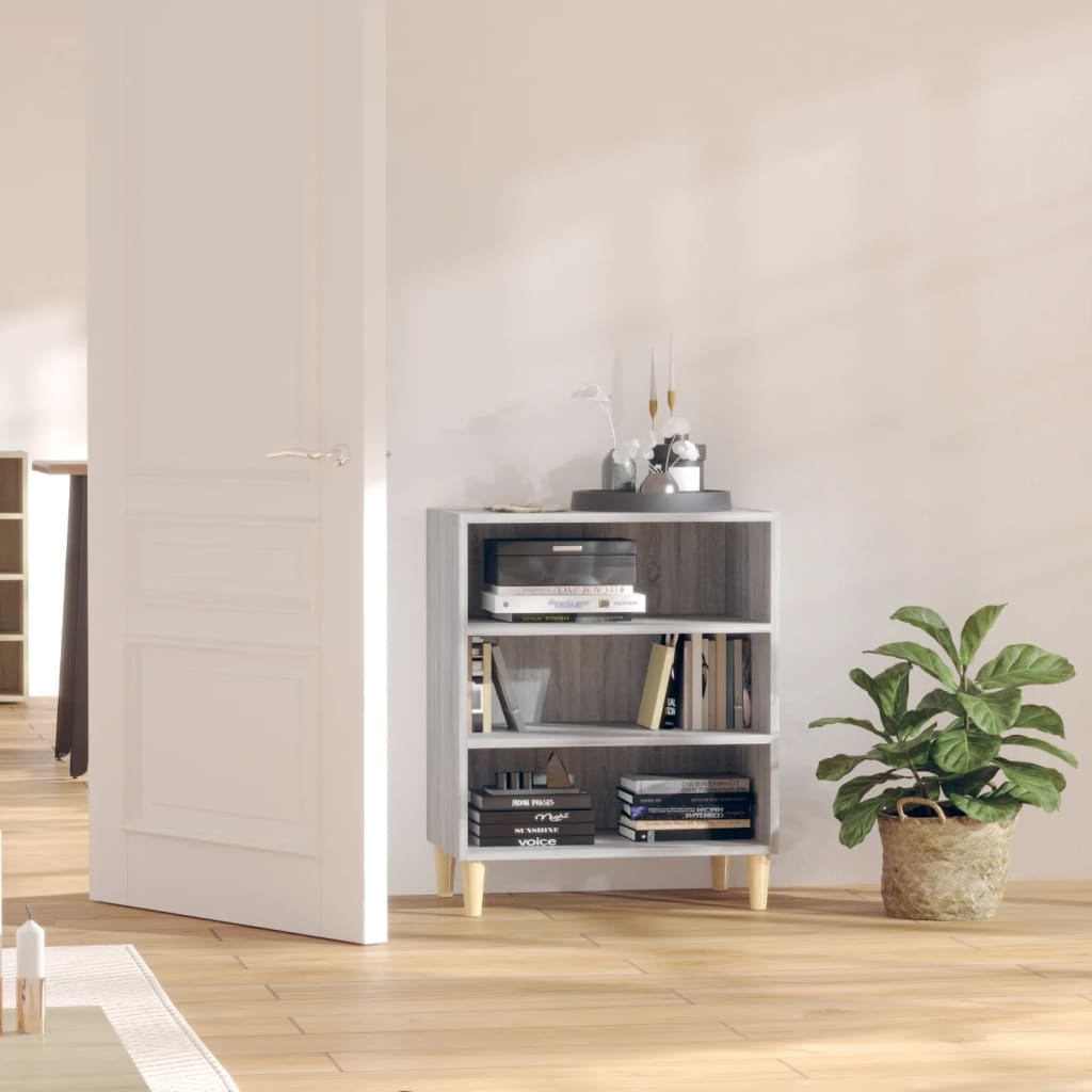 VidaXL Dressoir 57x35x70 cm bewerkt hout grijs sonoma eikenkleurig