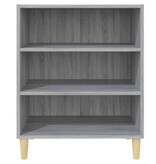 VidaXL Dressoir 57x35x70 cm bewerkt hout grijs sonoma eikenkleurig
