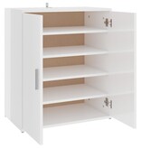 VidaXL Schoenenkast 60x35x70 cm bewerkt hout hoogglans wit