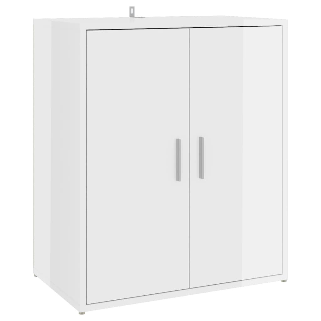 VidaXL Schoenenkast 60x35x70 cm bewerkt hout hoogglans wit