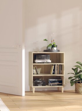 VidaXL Dressoir 57x35x70 cm bewerkt hout sonoma eikenkleurig