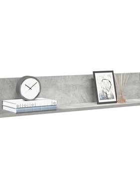VidaXL Wandschappen 2 st 100x16,5x16,5 cm spaanplaat betongrijs