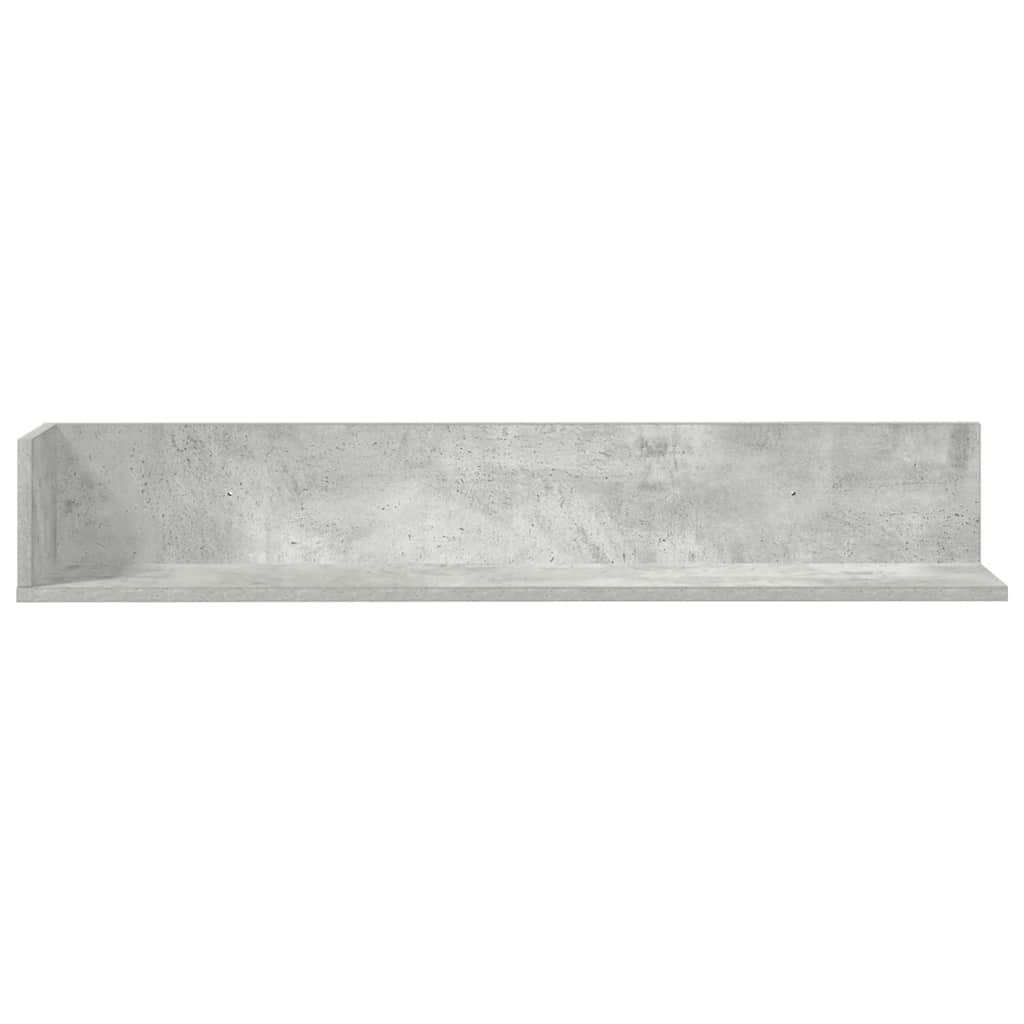 VidaXL Wandschappen 2 st 100x16,5x16,5 cm spaanplaat betongrijs