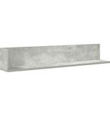 VidaXL Wandschappen 2 st 100x16,5x16,5 cm spaanplaat betongrijs