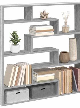 VidaXL Wandschap kubus 7 vakken bewerkt hout grijs sonoma eikenkleurig