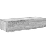 VidaXL Wandschap met lades 80x33x17 cm bewerkt hout grijs sonoma eiken