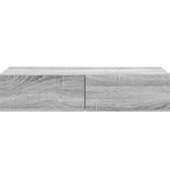 VidaXL Wandschap met lades 80x33x17 cm bewerkt hout grijs sonoma eiken