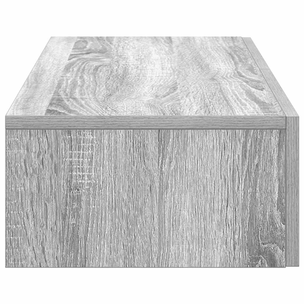 VidaXL Wandschap met lades 80x33x17 cm bewerkt hout grijs sonoma eiken