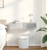 VidaXL Wandschap met lades 80x33x17 cm bewerkt hout betongrijs