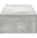 VidaXL Wandschap met lades 80x33x17 cm bewerkt hout betongrijs