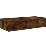 VidaXL Wandschap met lades 80x31x17 cm bewerkt hout gerookt eikenkleur