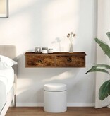 VidaXL Wandschap met lades 80x31x17 cm bewerkt hout gerookt eikenkleur