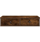 VidaXL Wandschap met lades 80x31x17 cm bewerkt hout gerookt eikenkleur