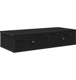 VidaXL Wandschap met lades 80x31x17 cm bewerkt hout zwart