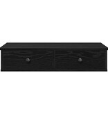 VidaXL Wandschap met lades 80x31x17 cm bewerkt hout zwart