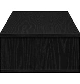 VidaXL Wandschap met lades 80x31x17 cm bewerkt hout zwart