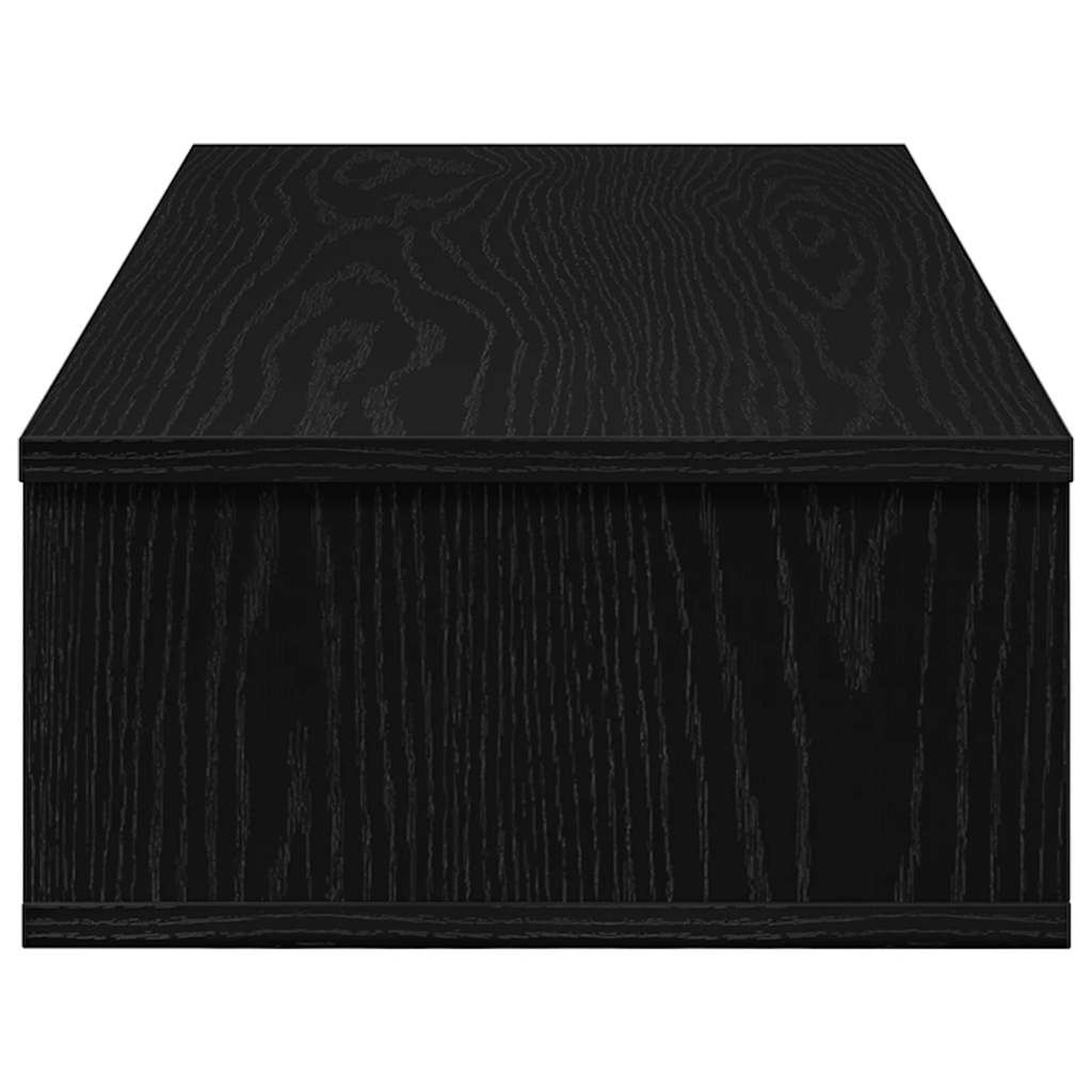 VidaXL Wandschap met lades 80x31x17 cm bewerkt hout zwart