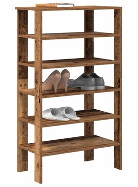 VidaXL Schoenenrek 61x32x105 cm bewerkt hout oud houtkleurig