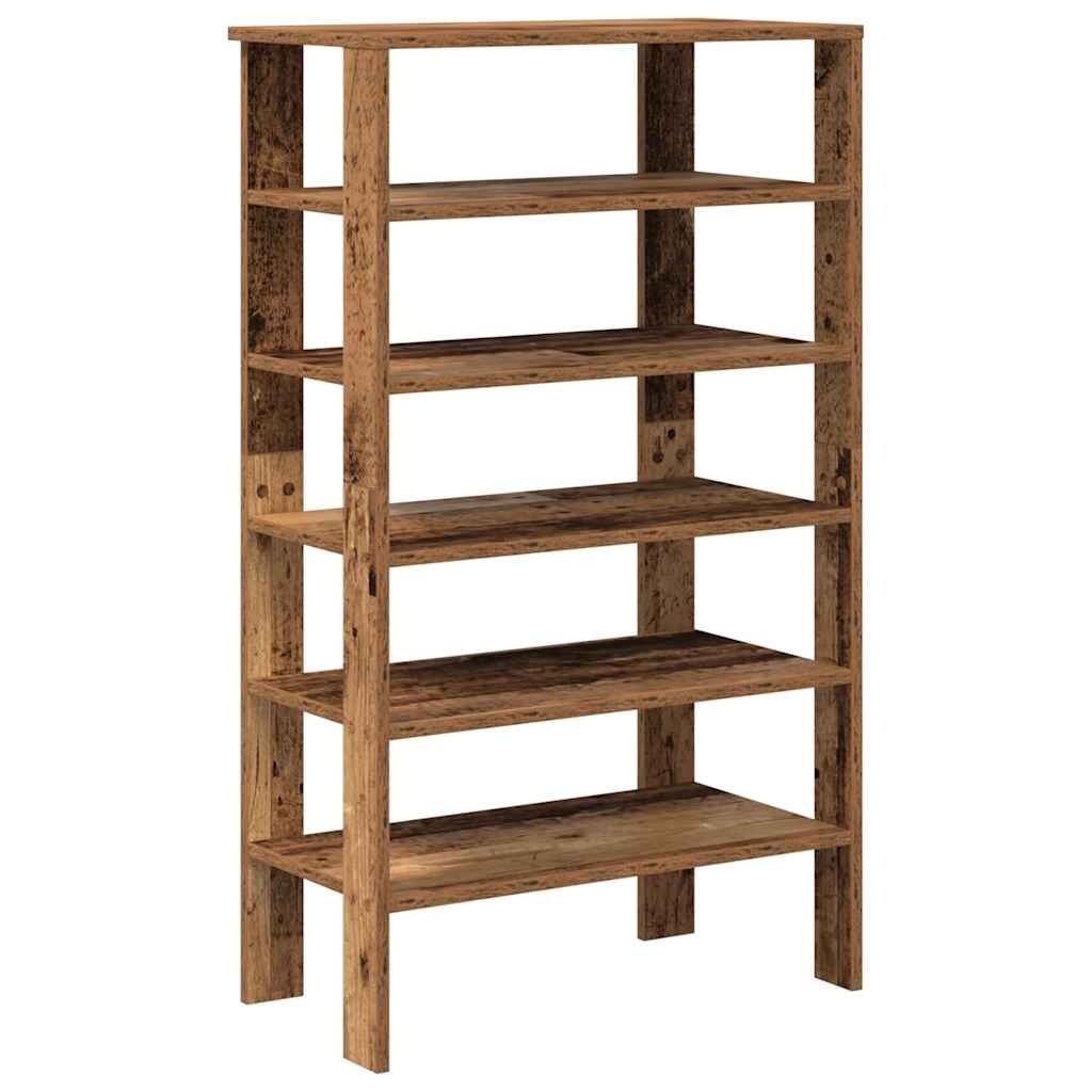 VidaXL Schoenenrek 61x32x105 cm bewerkt hout oud houtkleurig