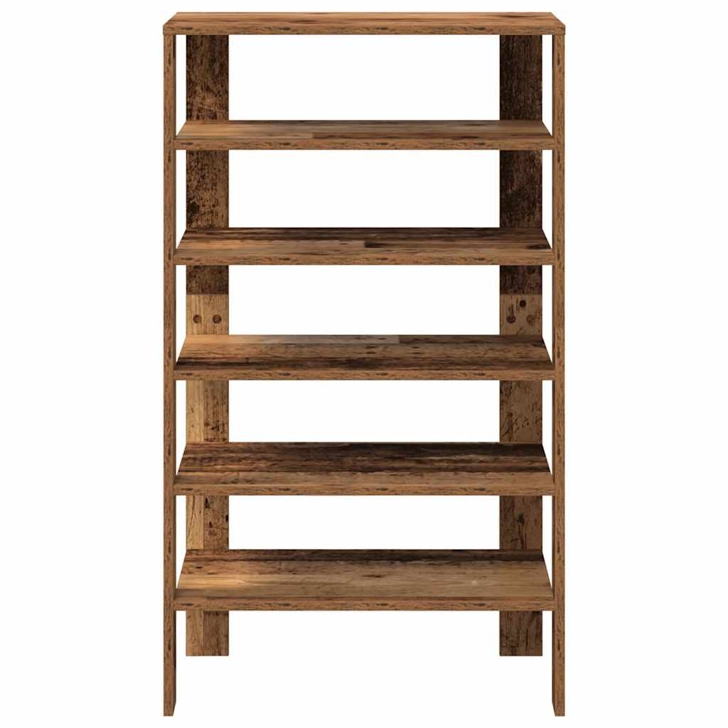 VidaXL Schoenenrek 61x32x105 cm bewerkt hout oud houtkleurig