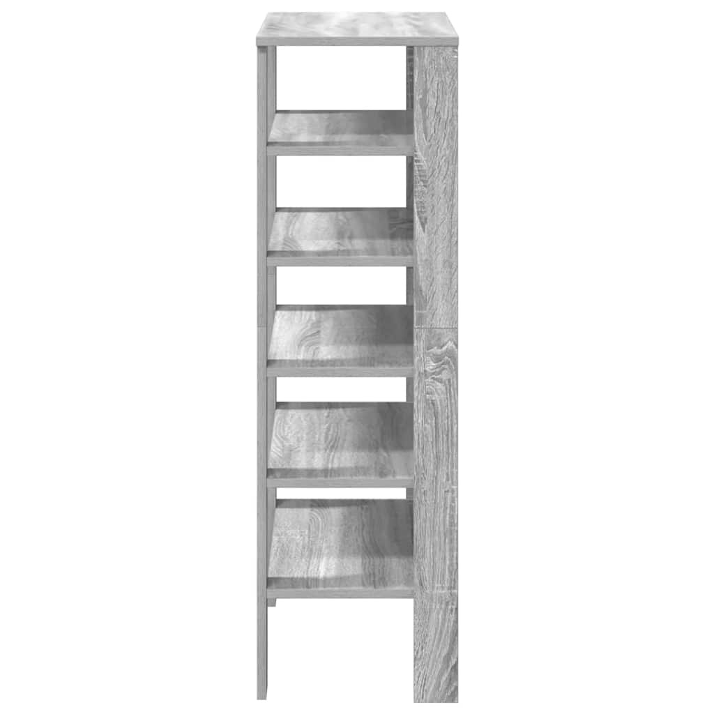 VidaXL Schoenenrek 61x32x105 cm bewerkt hout grijs sonoma eikenkleurig