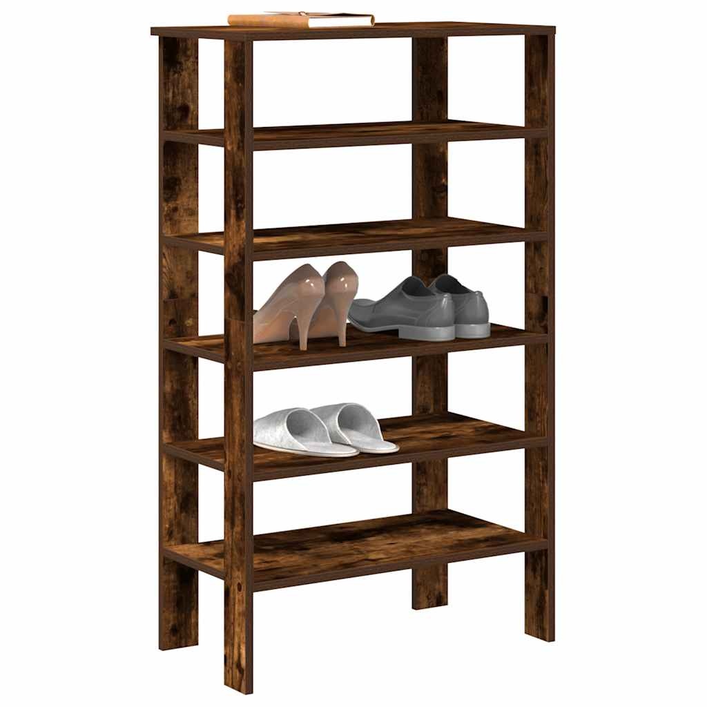 VidaXL Schoenenrek 61x32x105 cm bewerkt hout gerookt eikenkleurig