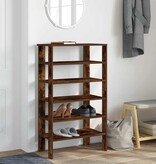 VidaXL Schoenenrek 61x32x105 cm bewerkt hout gerookt eikenkleurig