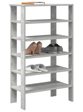 VidaXL Schoenenrek 61x32x105 cm bewerkt hout betongrijs