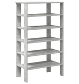 VidaXL Schoenenrek 61x32x105 cm bewerkt hout betongrijs