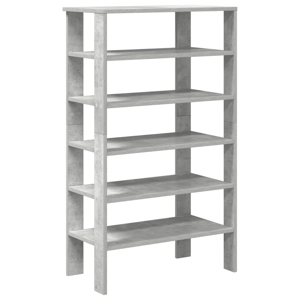 VidaXL Schoenenrek 61x32x105 cm bewerkt hout betongrijs