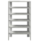 VidaXL Schoenenrek 61x32x105 cm bewerkt hout betongrijs