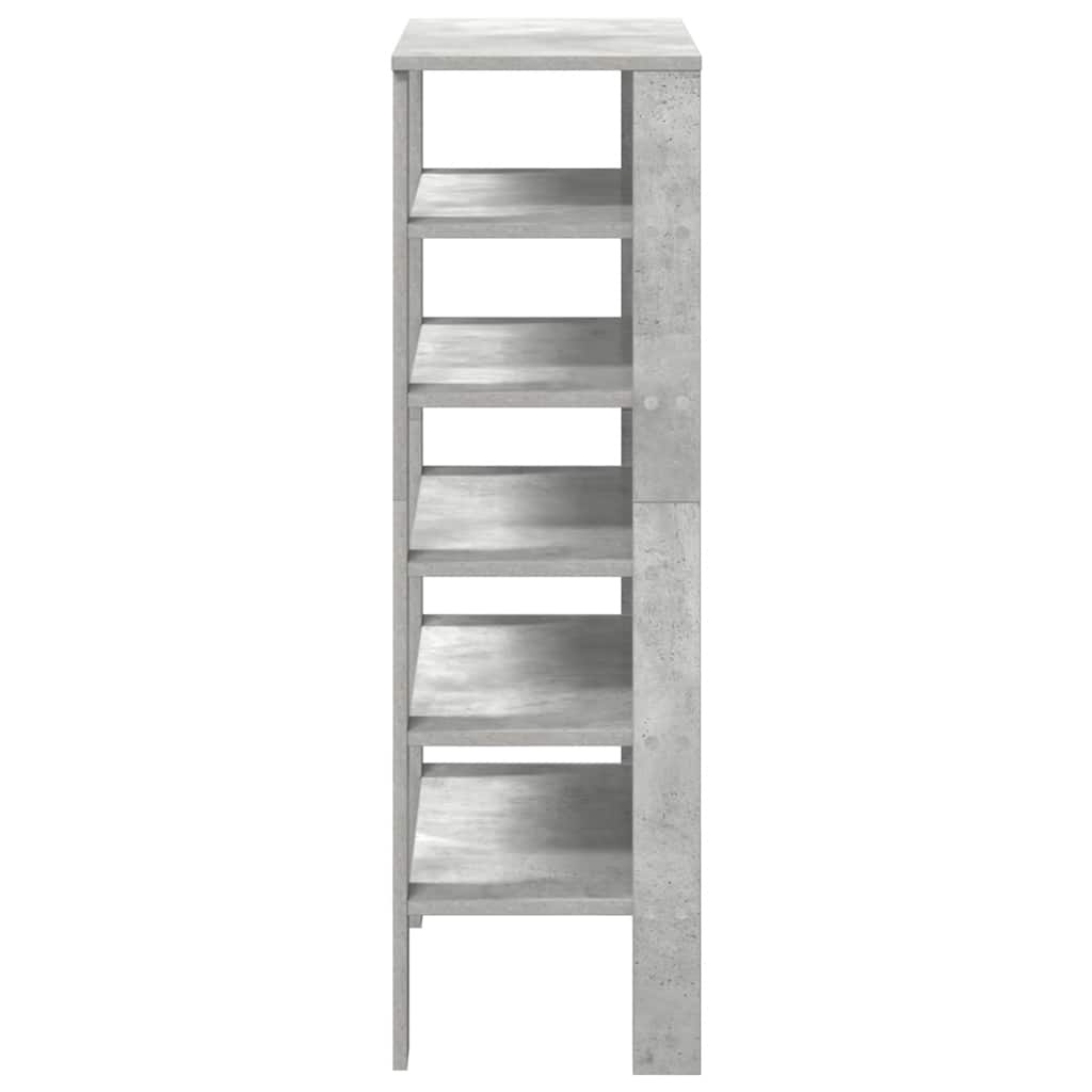 VidaXL Schoenenrek 61x32x105 cm bewerkt hout betongrijs