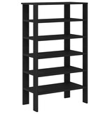 VidaXL Schoenenrek 61x32x105 cm bewerkt hout zwart