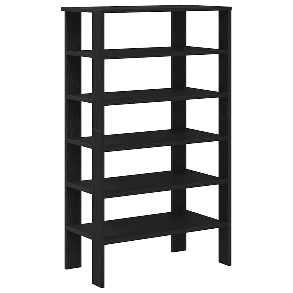 VidaXL Schoenenrek 61x32x105 cm bewerkt hout zwart