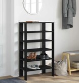 VidaXL Schoenenrek 61x32x105 cm bewerkt hout zwart