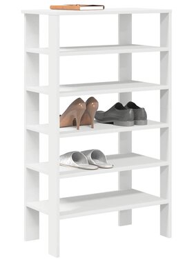 VidaXL Schoenenrek 61x32x105 cm bewerkt hout wit