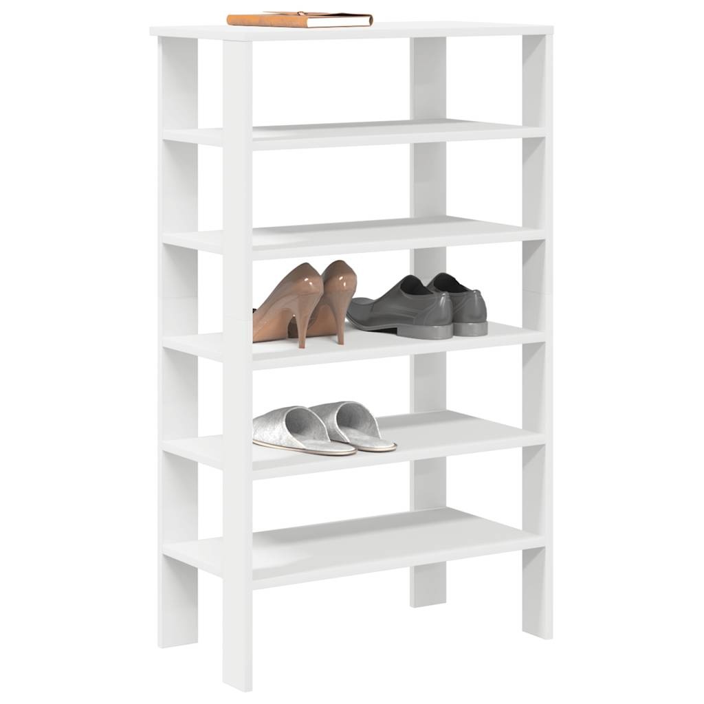 VidaXL Schoenenrek 61x32x105 cm bewerkt hout wit