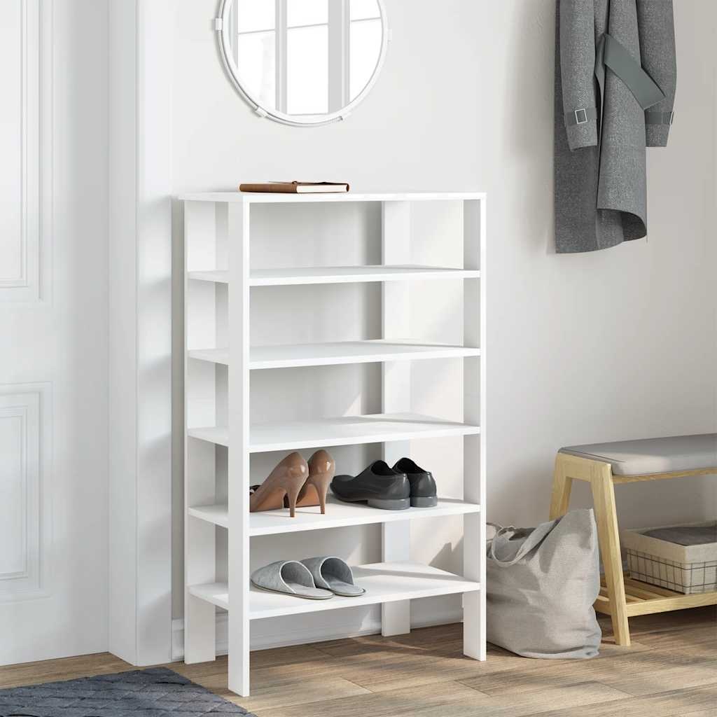 VidaXL Schoenenrek 61x32x105 cm bewerkt hout wit