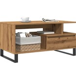 VidaXL Salontafel 90x49x45 cm bewerkt hout artisanaal eikenkleurig