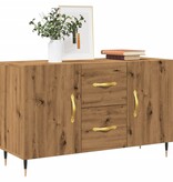 VidaXL Dressoir 100x36x60 cm bewerkt hout artisanaal eikenkleurig